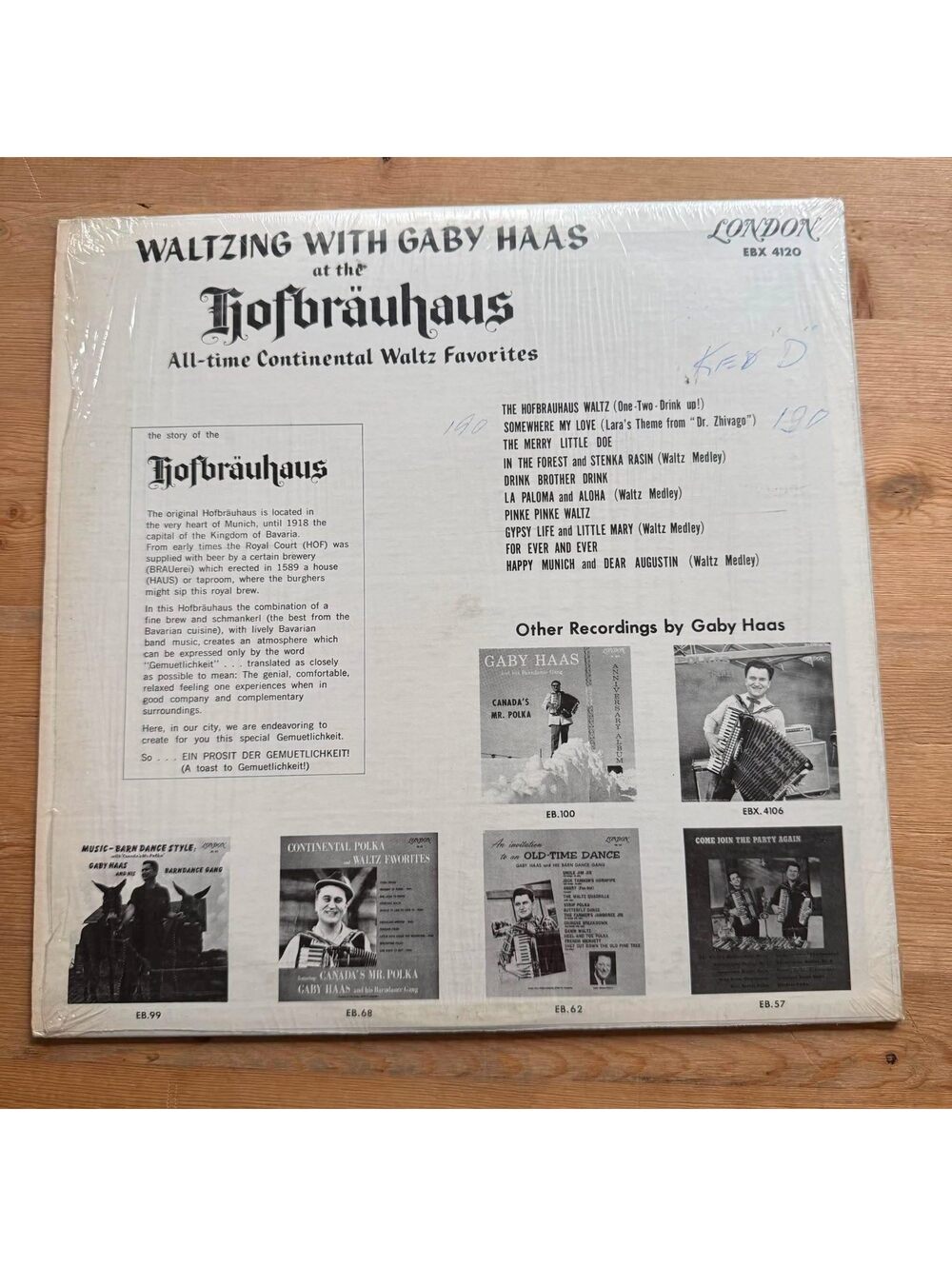 Gaby Haas - Waltzing with Gaby Haas at the Hofbrauhaus 33rpm VG+ VR18 - Picture 2 of 2